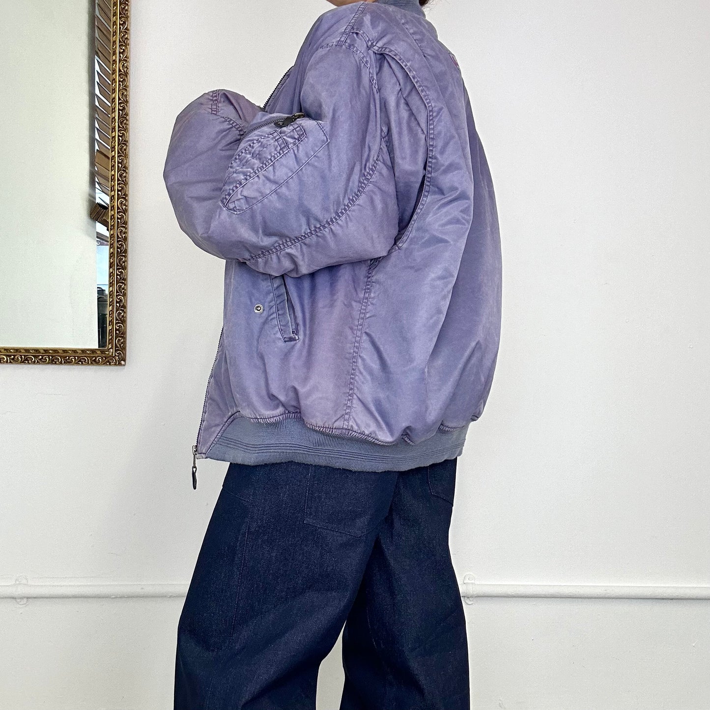 90s lilac bomber jacket