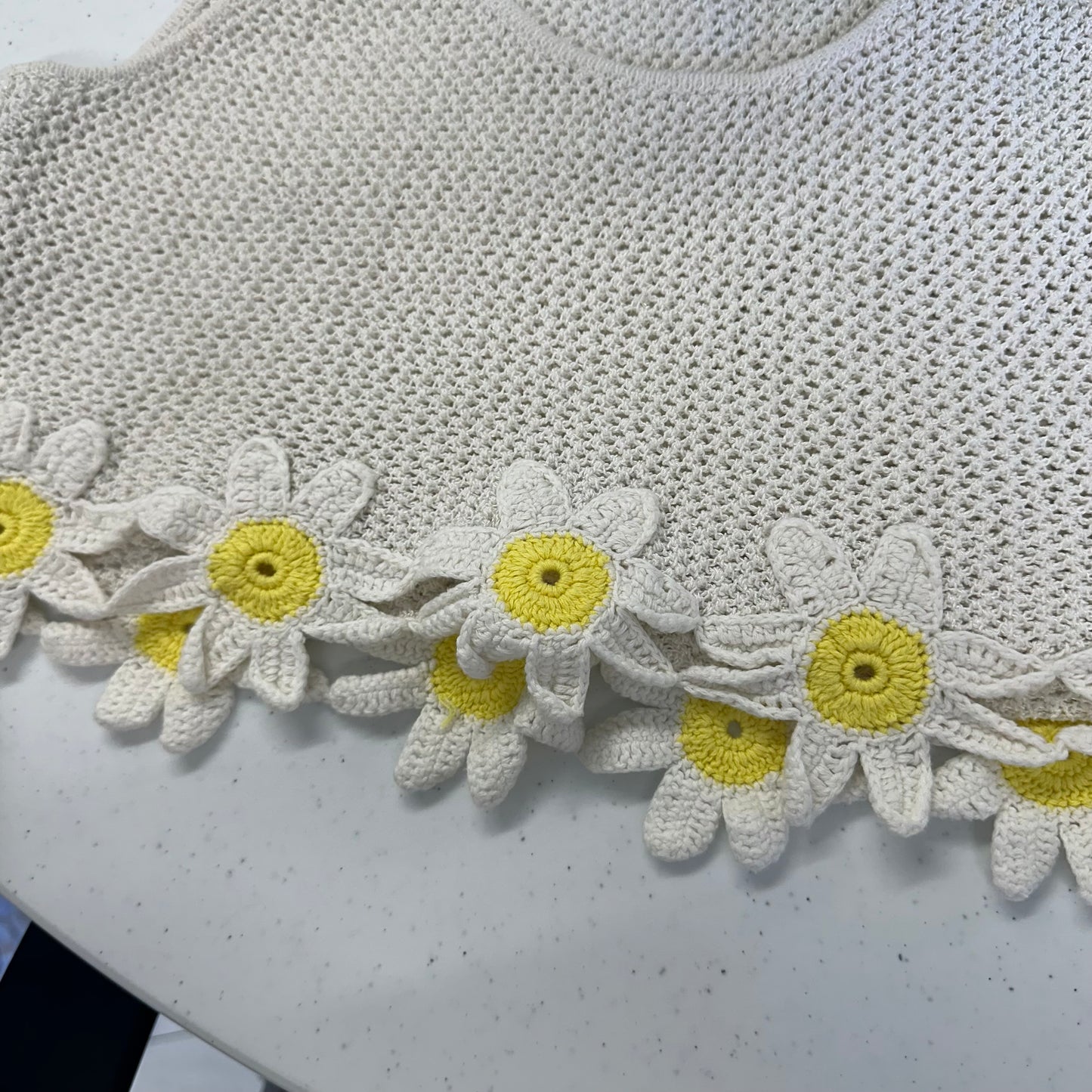 daisy knitted cropped tank top by STAUD