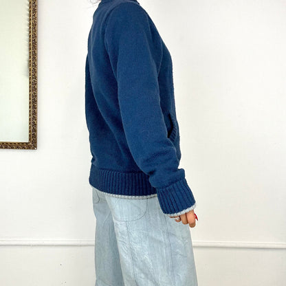 vintage diesel blue knit jumper