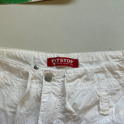 white cargo trousers by pitstop