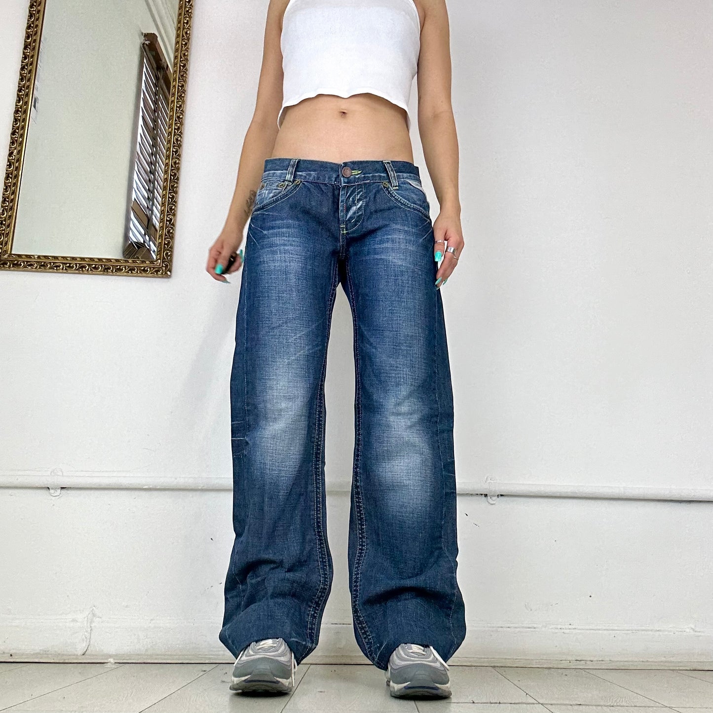 2000s dark wash jeans by replay