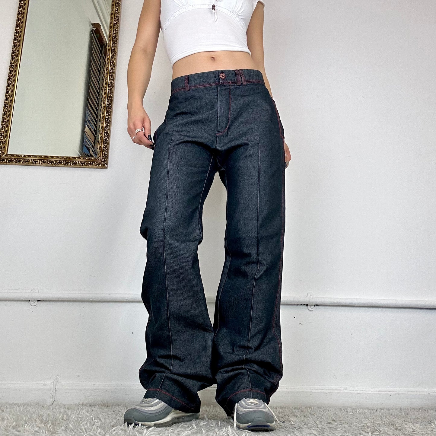 00s dark wash baggy jeans