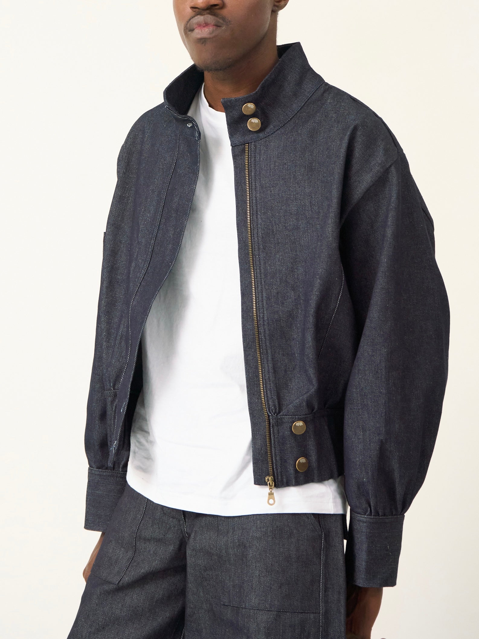 slouch jacket - navy denim