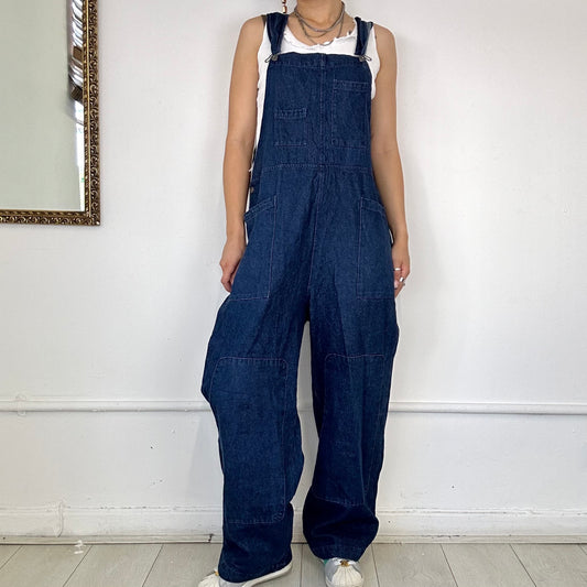 dark wash denim dungarees