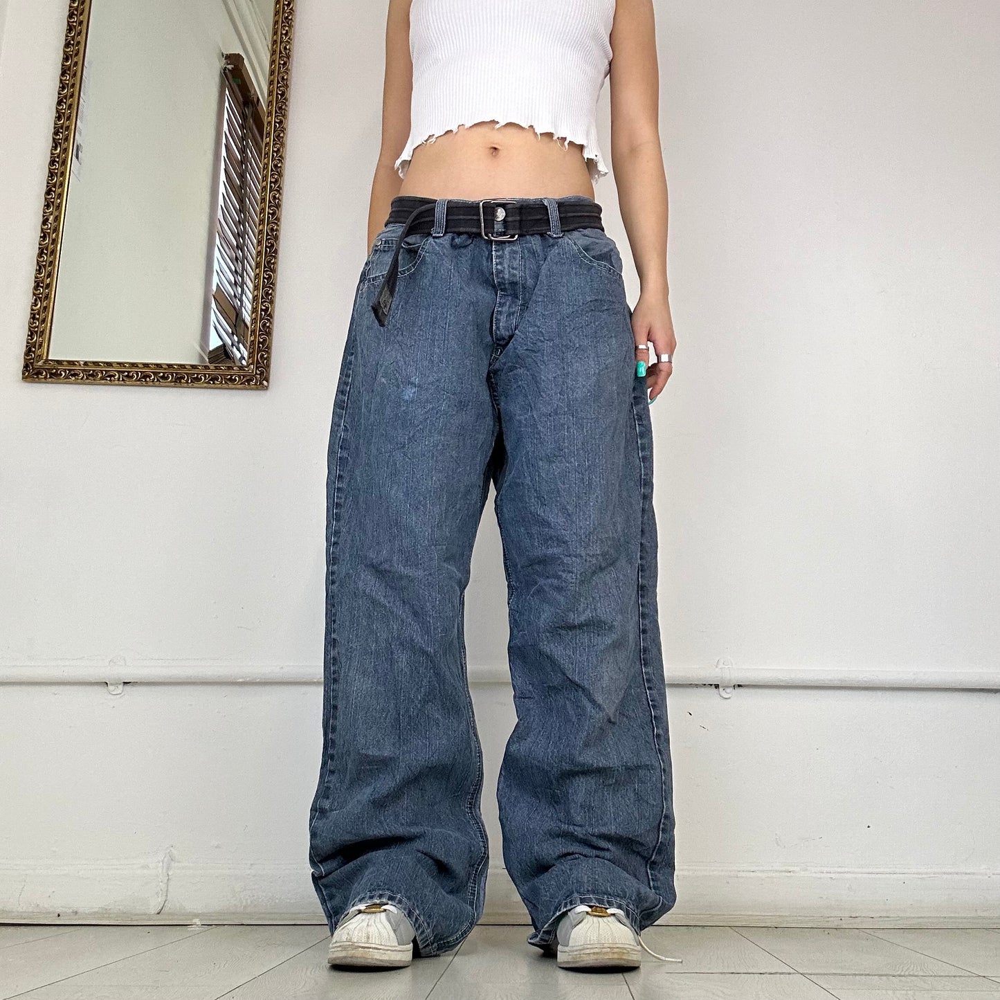 00’s baggy wide leg jeans