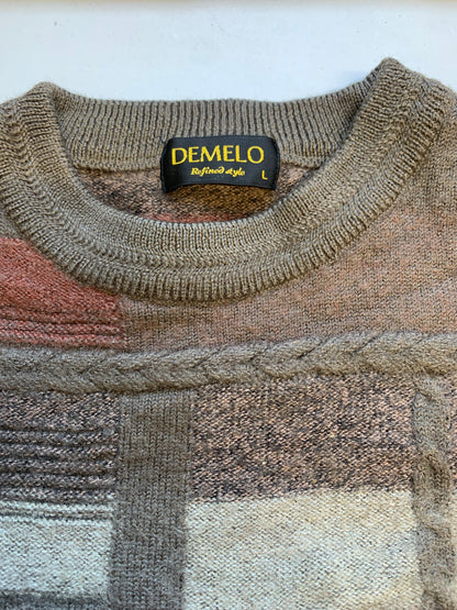 vintage patchwork knit jumper