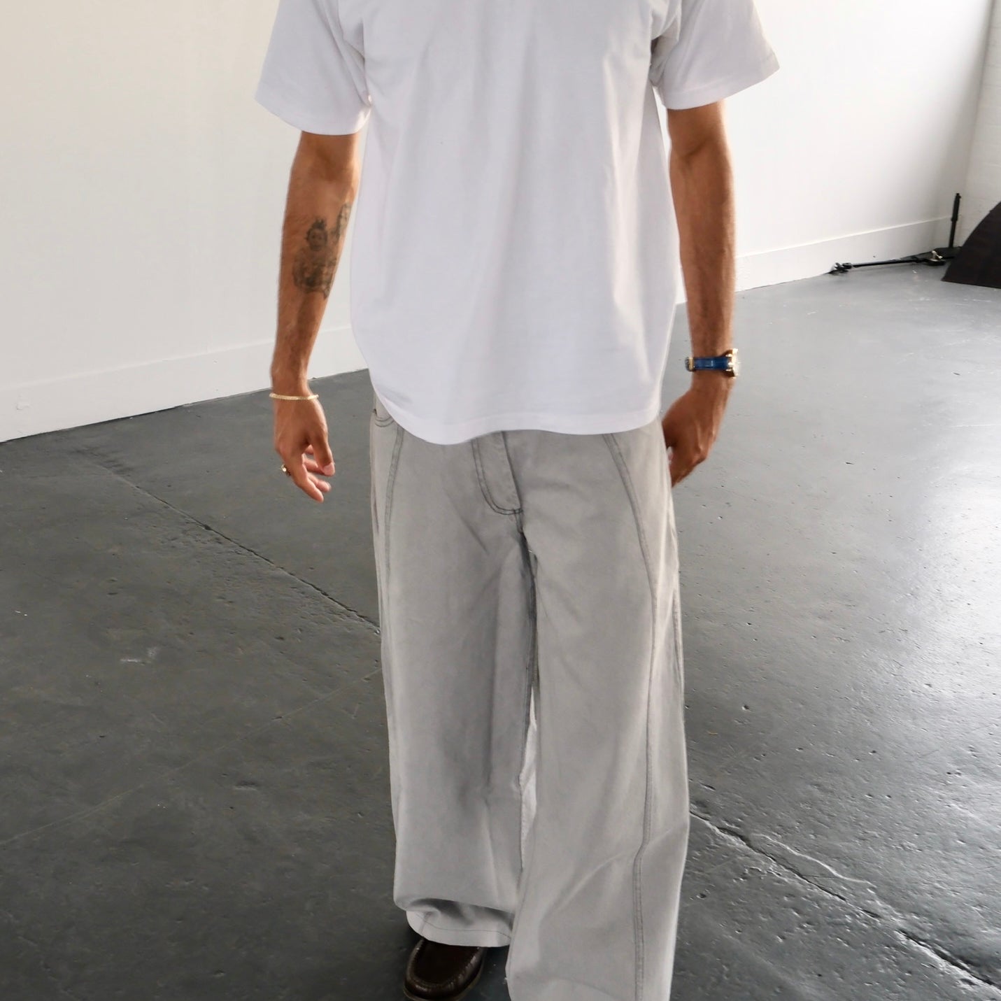 balloon jean - grey washed denim