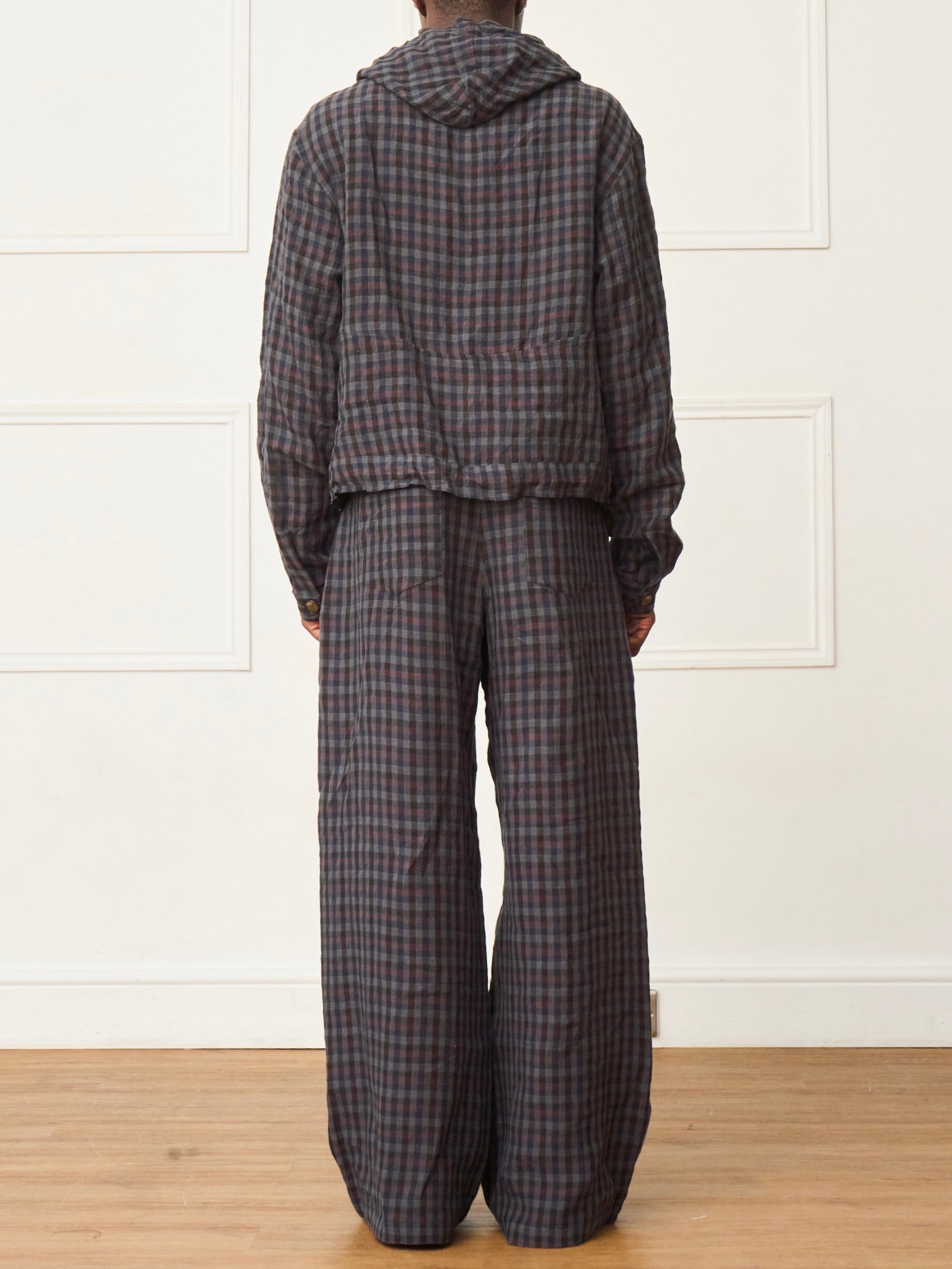 jamie jacket - gingham linen