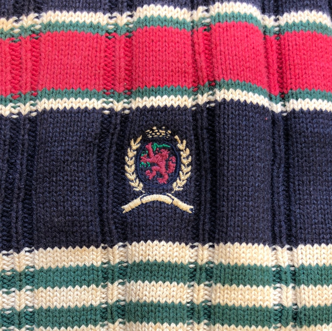 tommy hilfiger striped knitted jumper