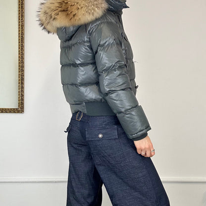 moncler vintage grey puffer coat