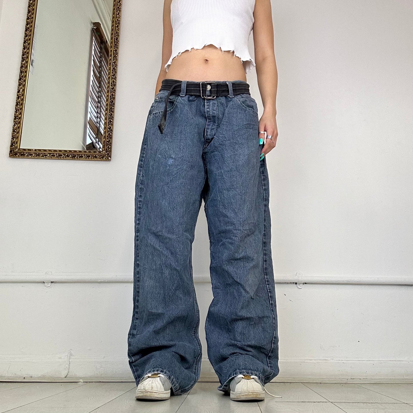 00’s baggy wide leg jeans