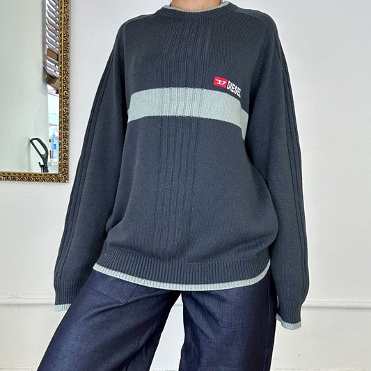 vintage grey diesel knitted jumper