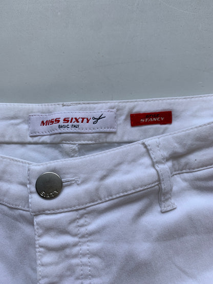 miss sixty white flared trousers