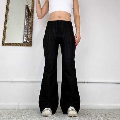 2000’s pinstripe flared trousers