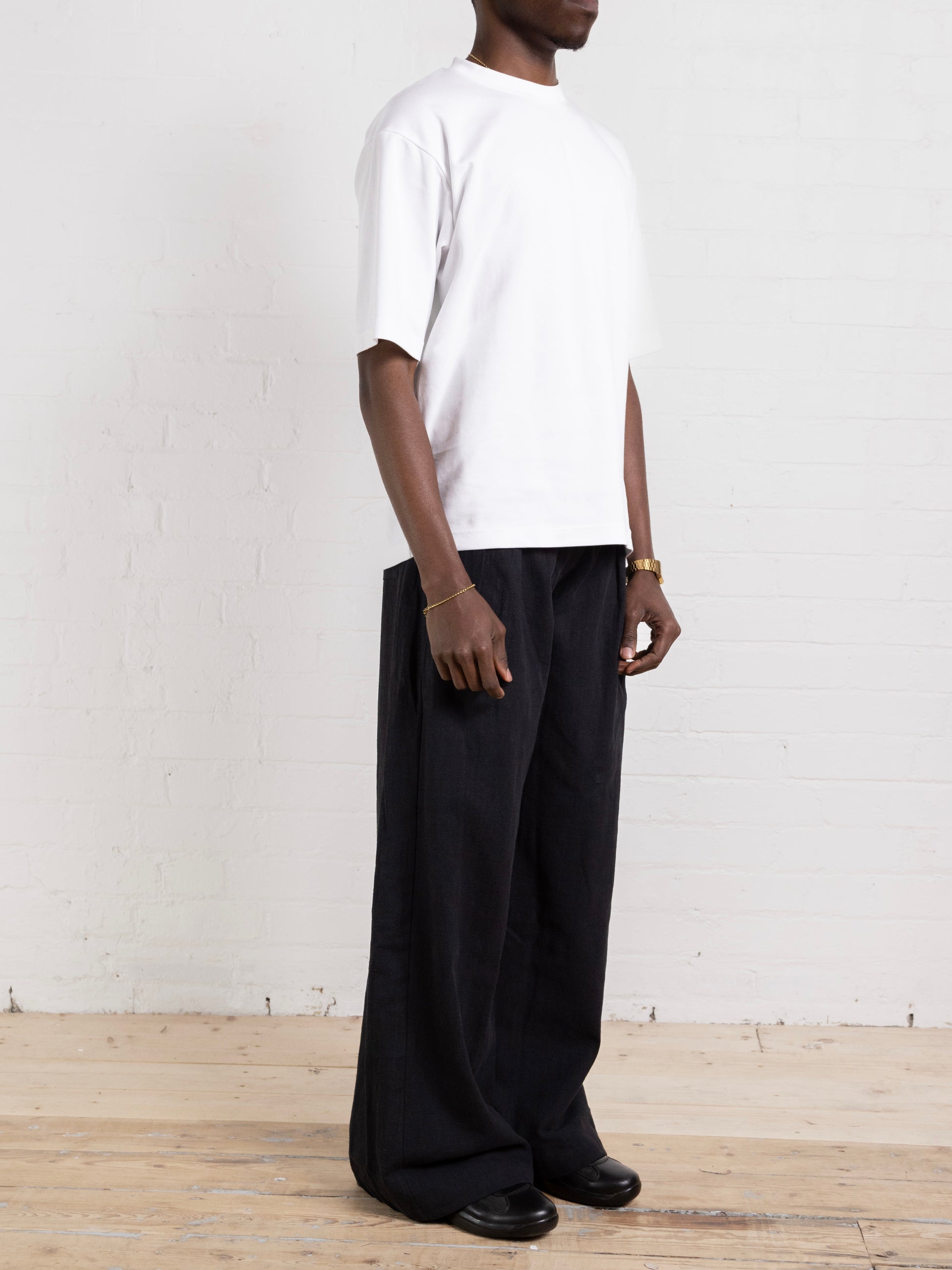 pantalon Parker - lin noir