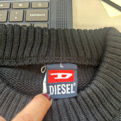 vintage black diesel knit jumper