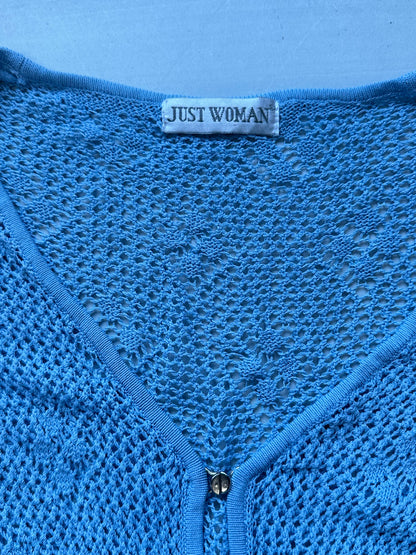 2000's blue knitted long sleeve top