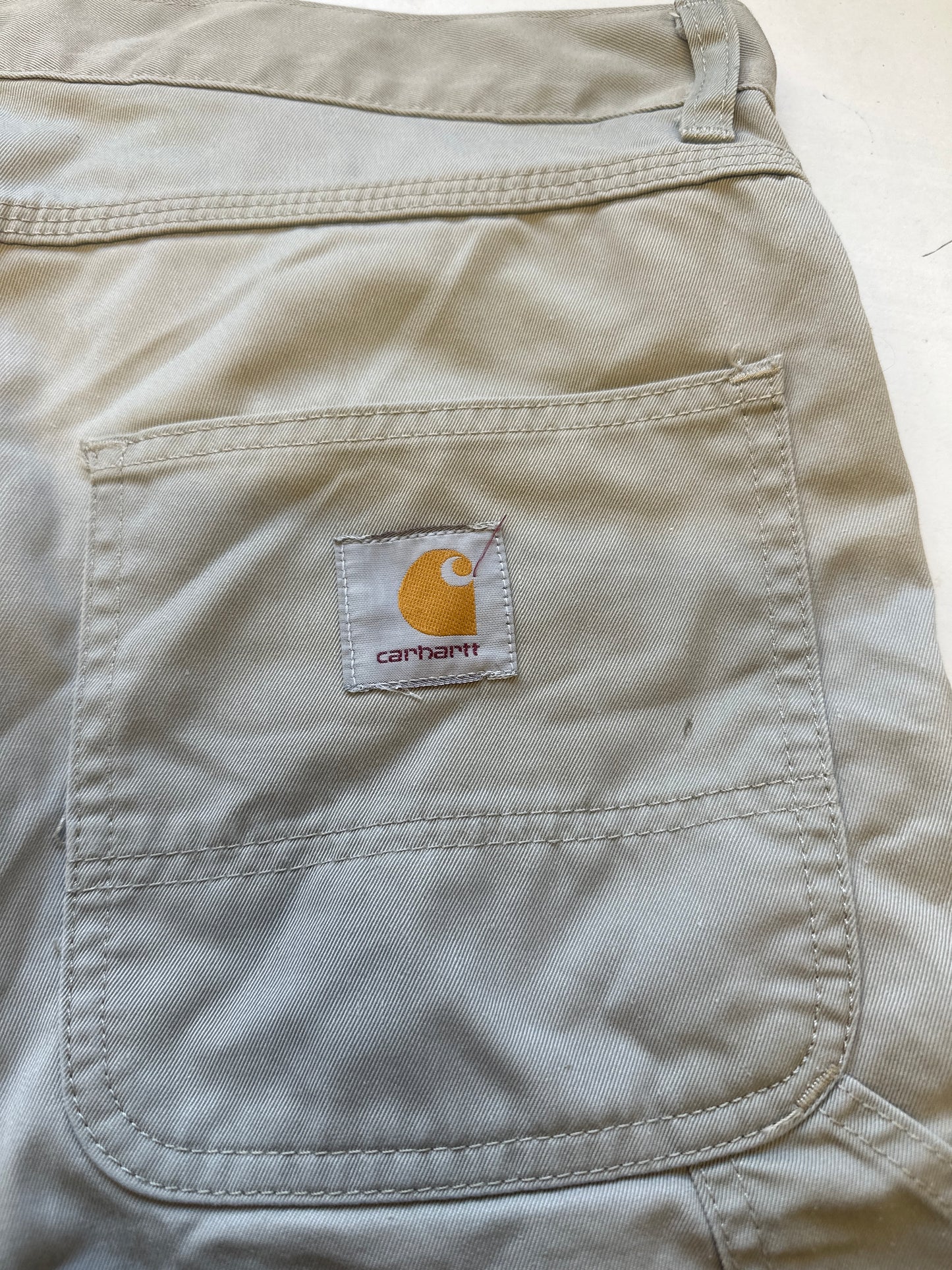 grey long carhartt shorts