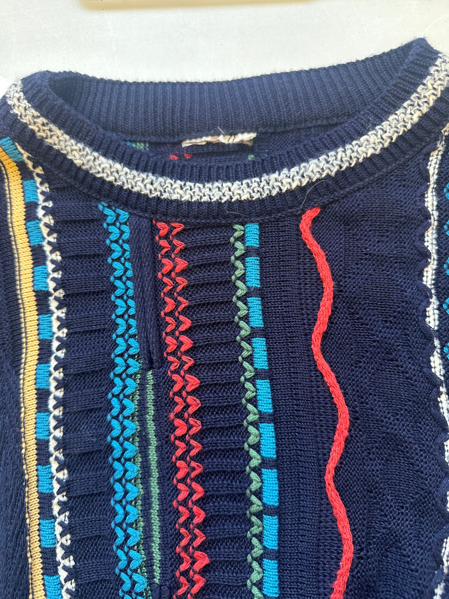 colourful vintage knit sweater