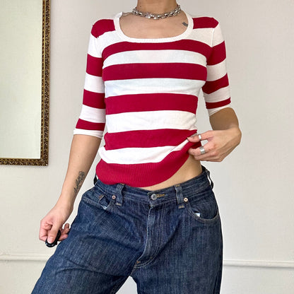 red and white striped dolce & gabbana top