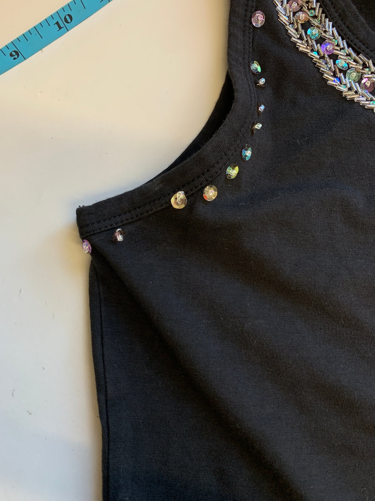 Miss Sixty black beaded tank top