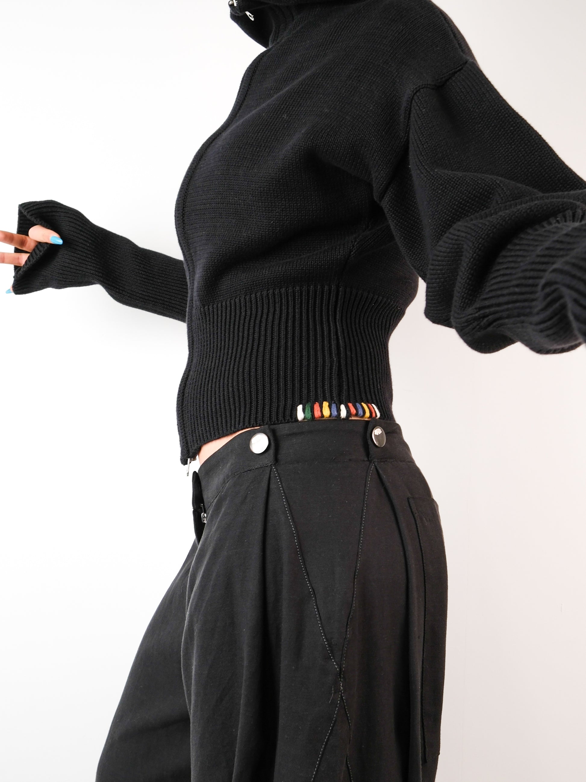 rowan balloon jumper - black knit