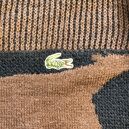 90’s lacoste patterned knitted jumper