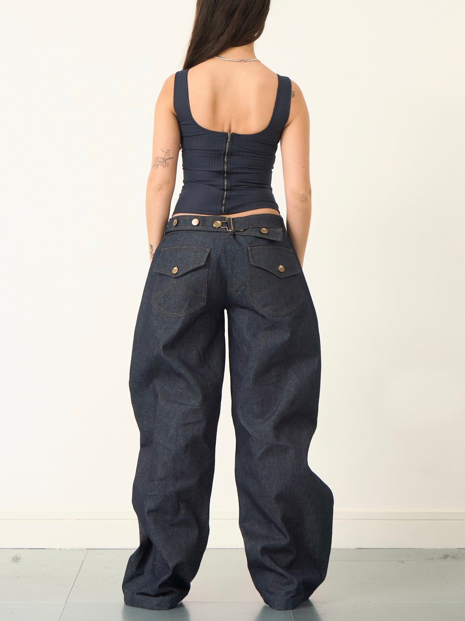 balloon jean - navy denim