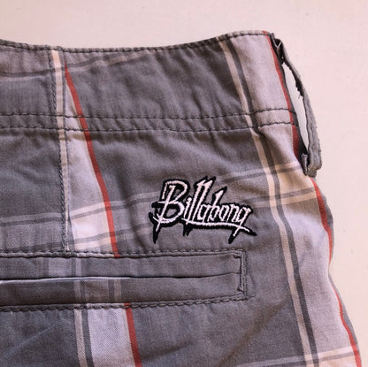 billabong checkered cargo shorts