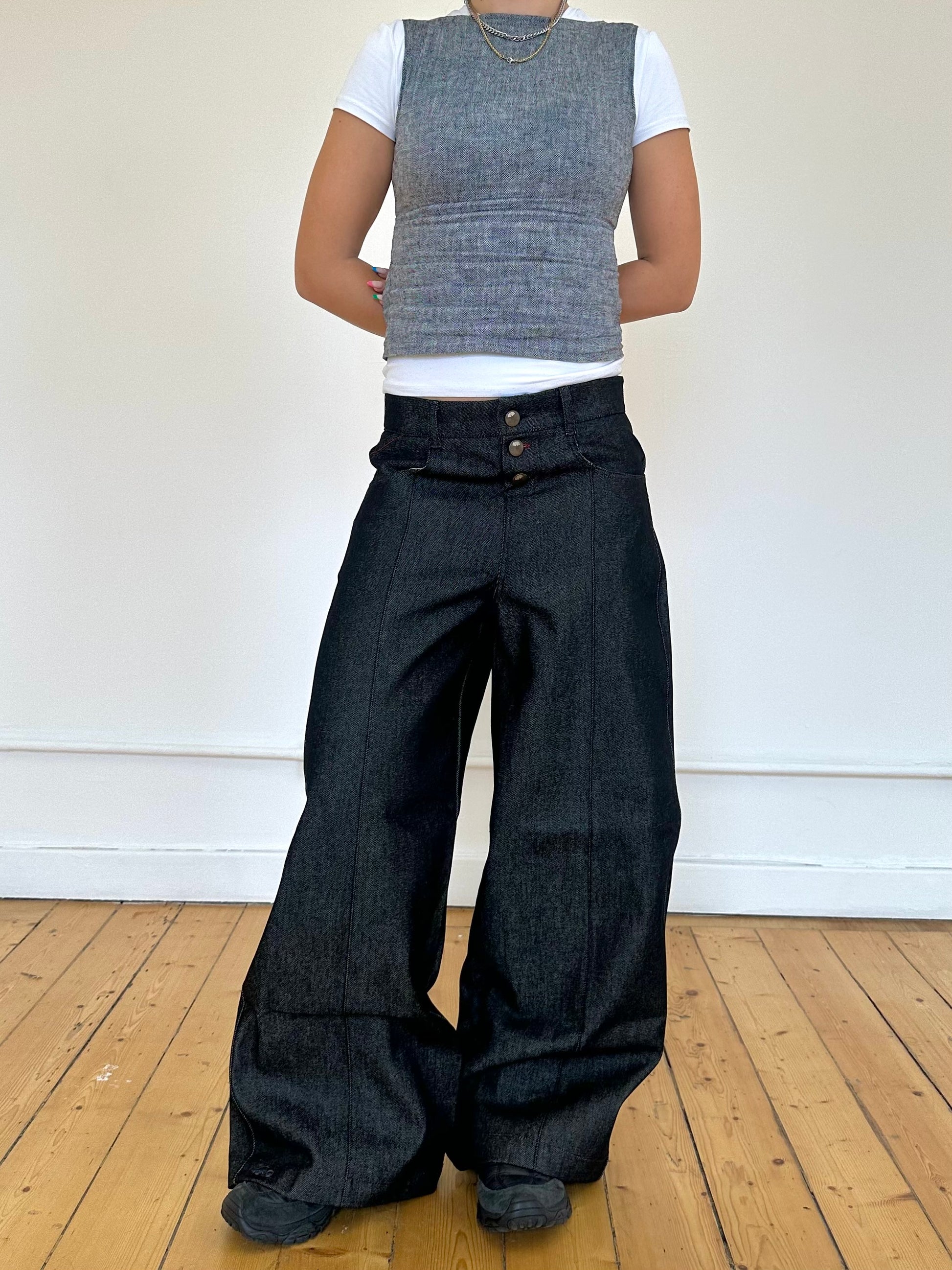 skater jean - dark grey denim