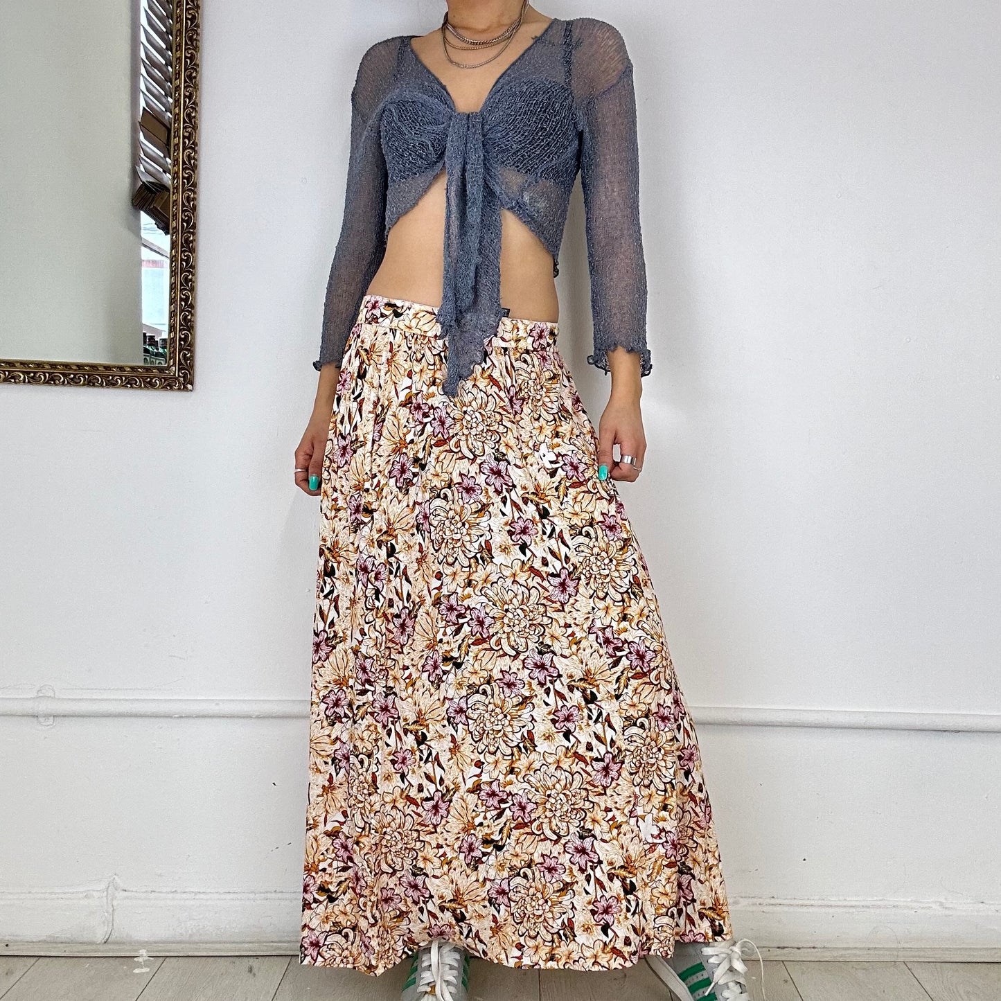 printed maxi skirt