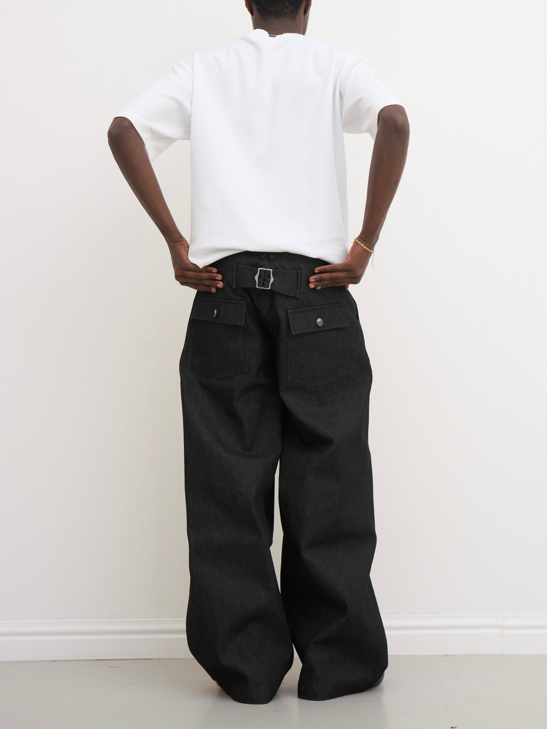 slouch jean - dark grey denim