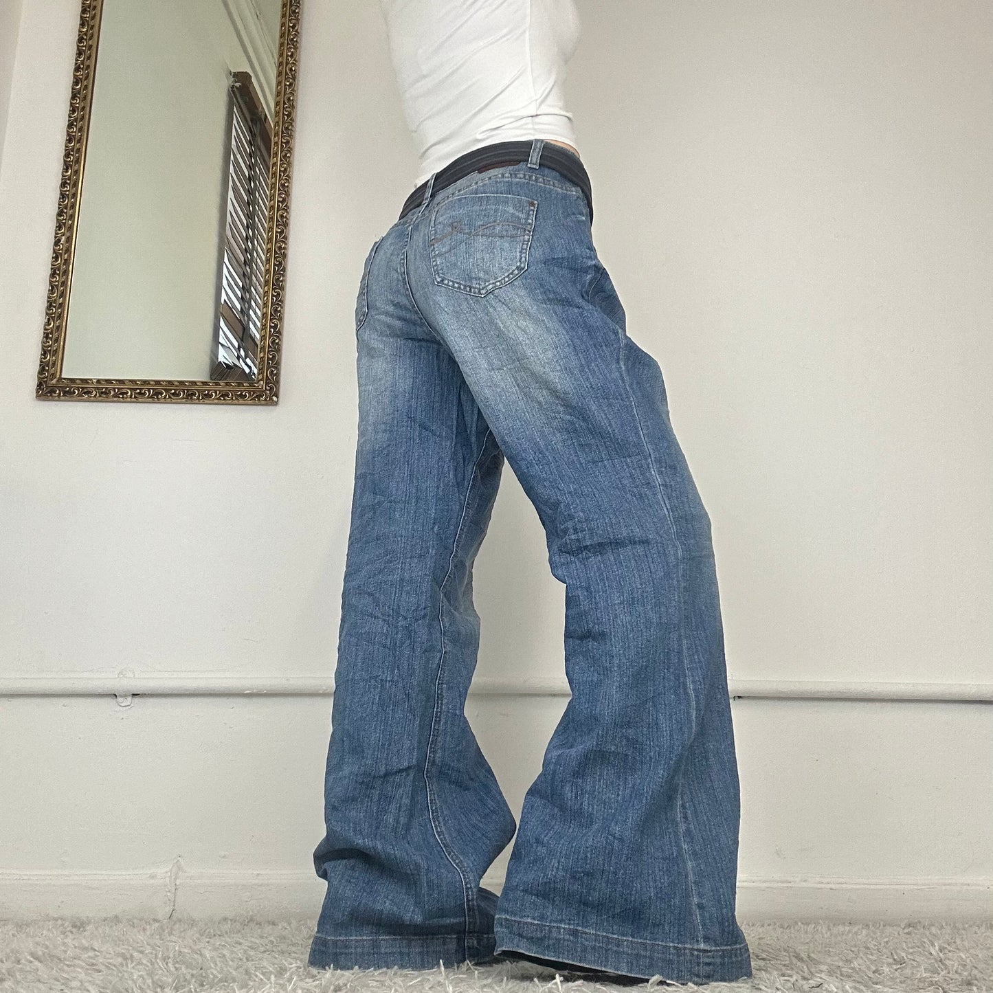 wide leg baggy dkny jeans