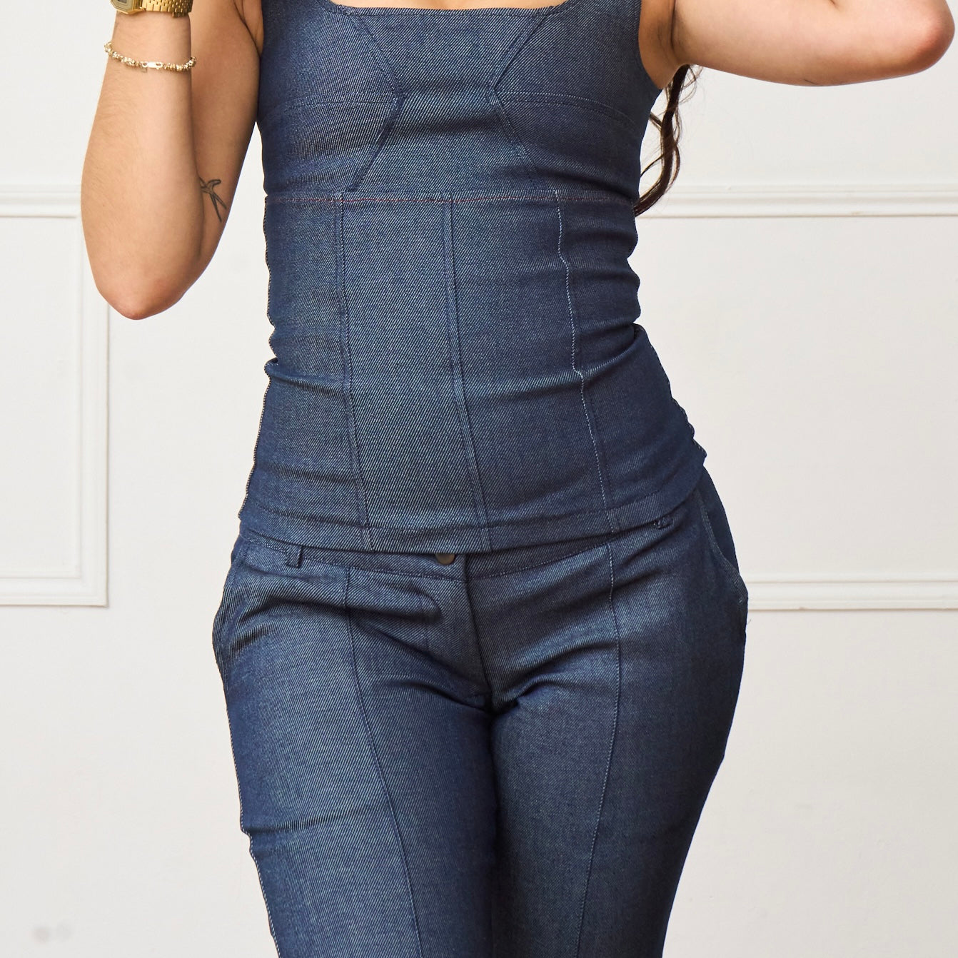 ellis top - navy denim