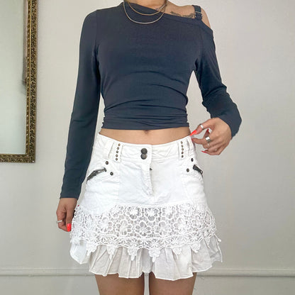 white morgan de toi layered mini skirt