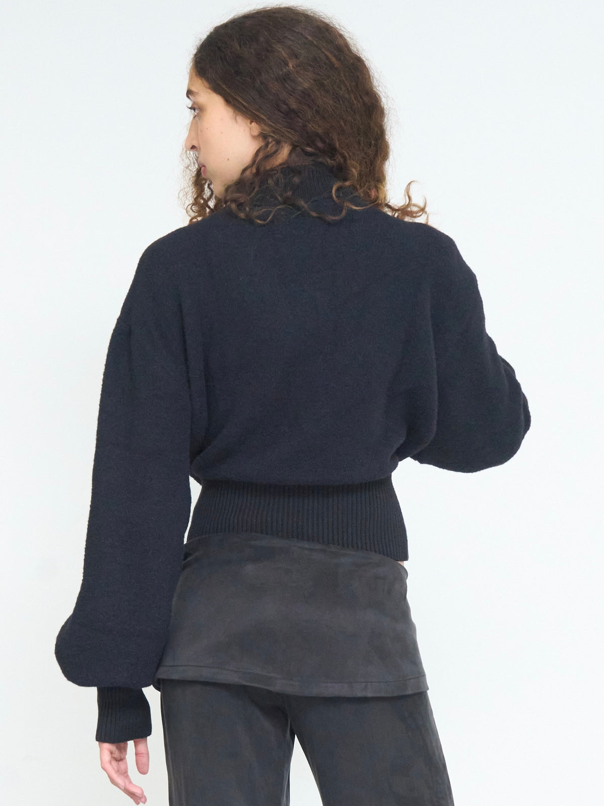 rowan button jumper - black knit