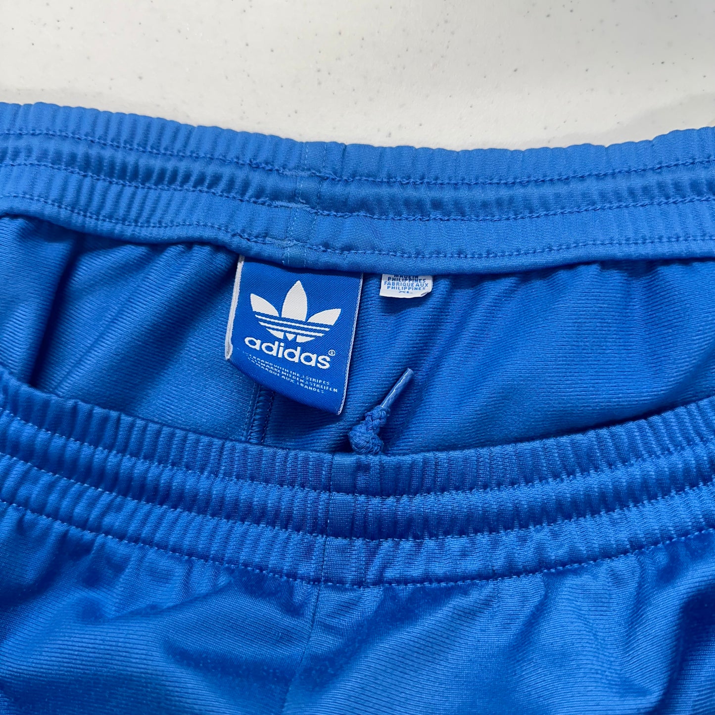 90's adidas blue three stripe joggers