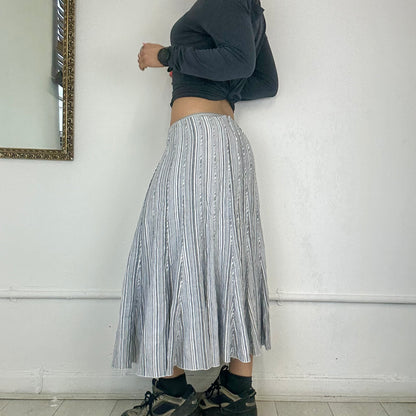 2000’s pinstripe linen maxi skirt