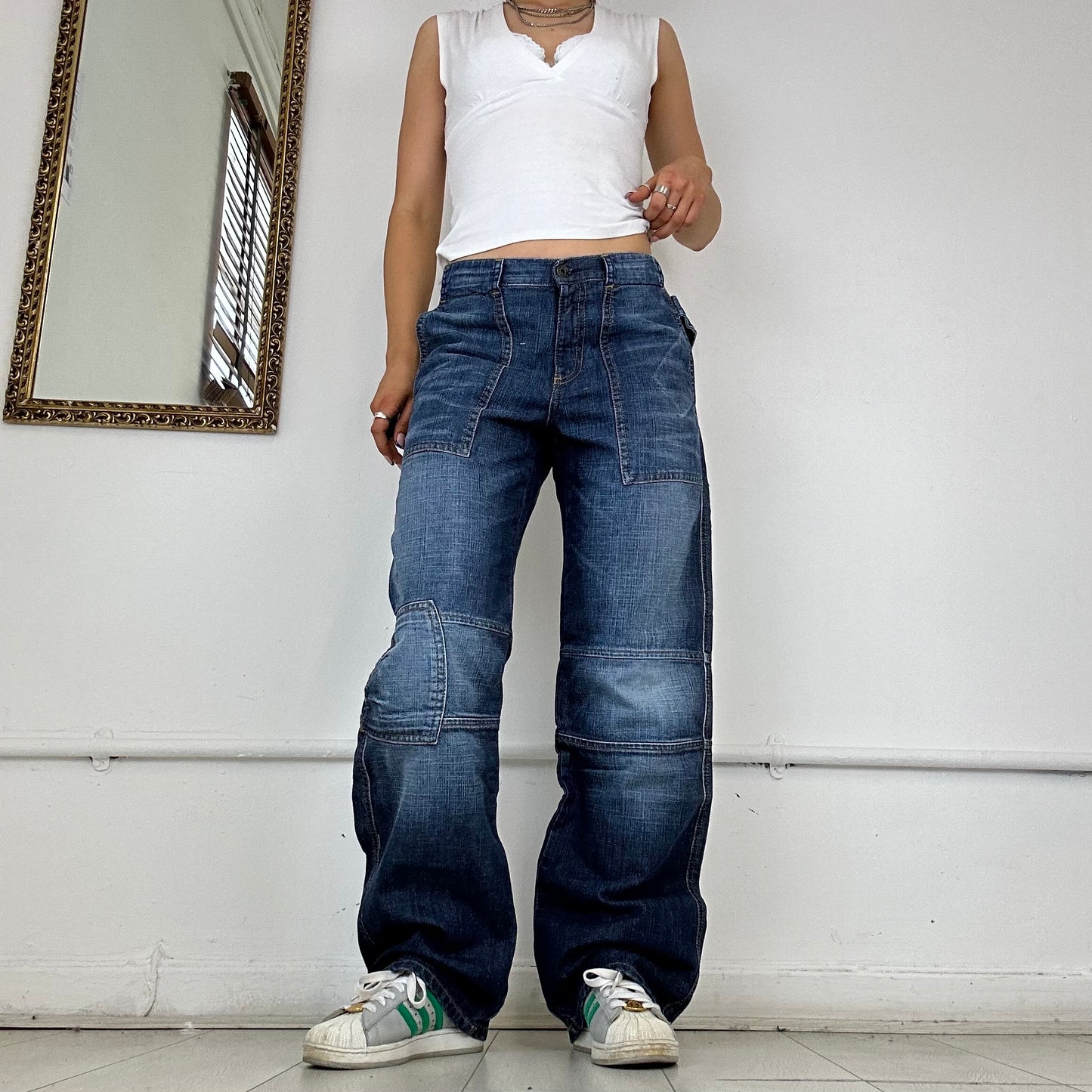 Reply baggy denim cargo jeans