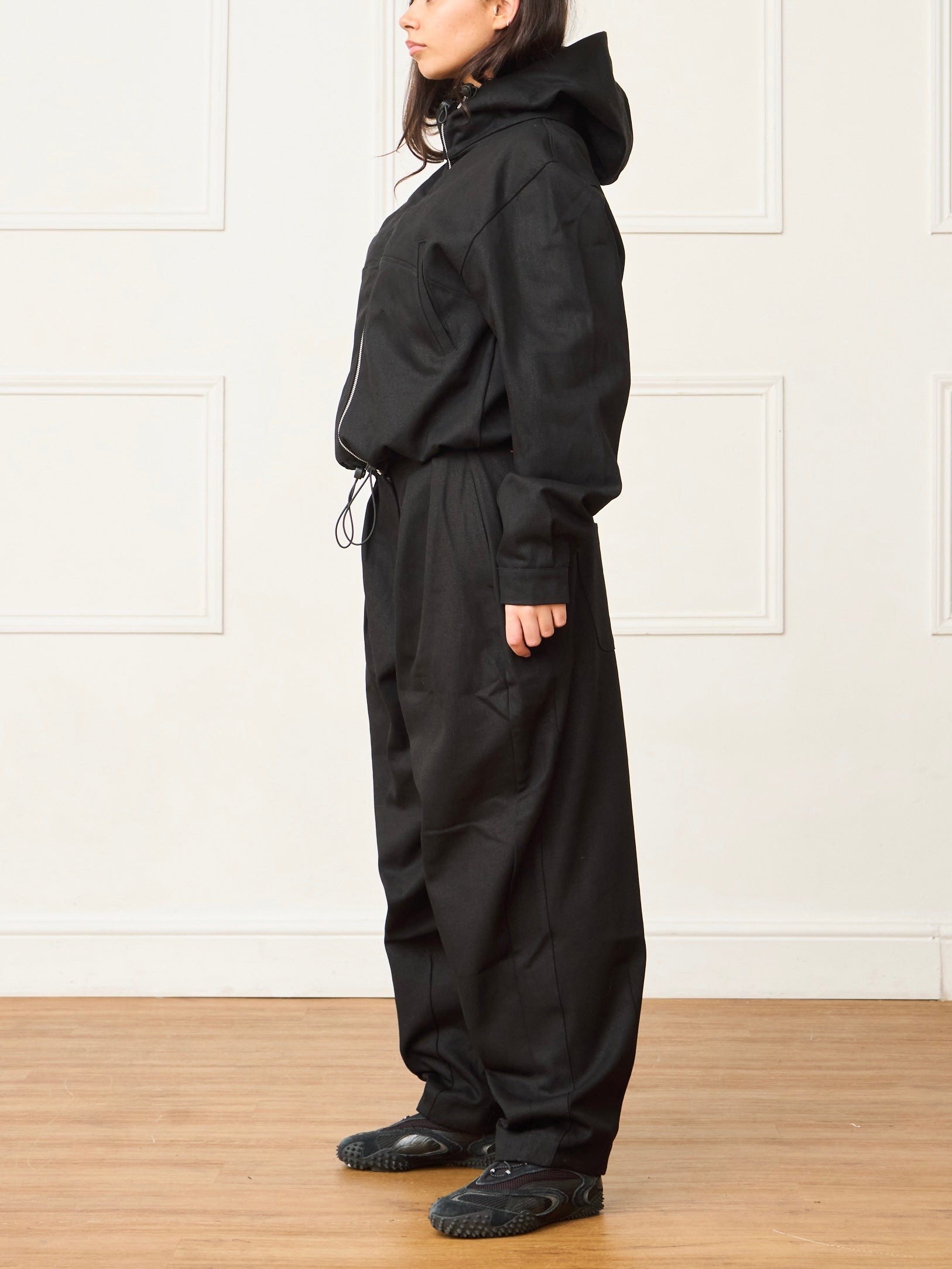 barrel jean - black denim