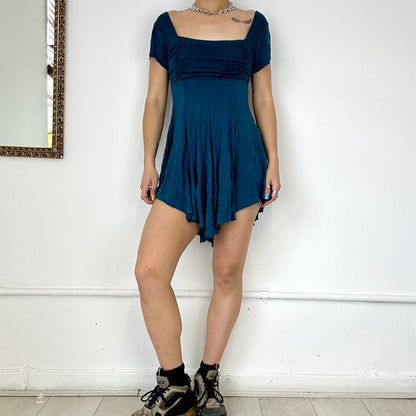 2000's blue flowy fairy dress