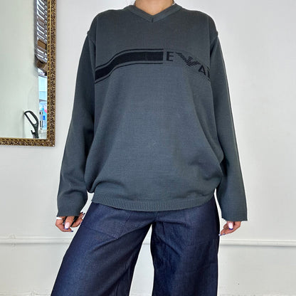 vintage grey emporio armani knit jumper