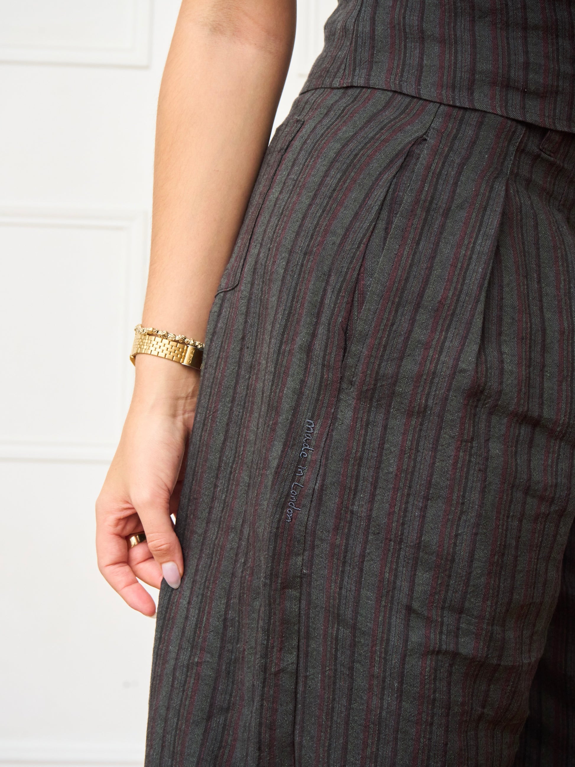 parker trouser - cinder linen