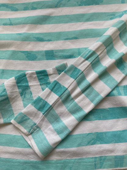 00's long sleeve blue striped polo top