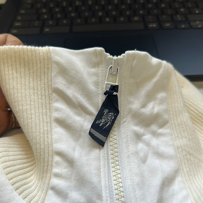 burberry white zip up jacket