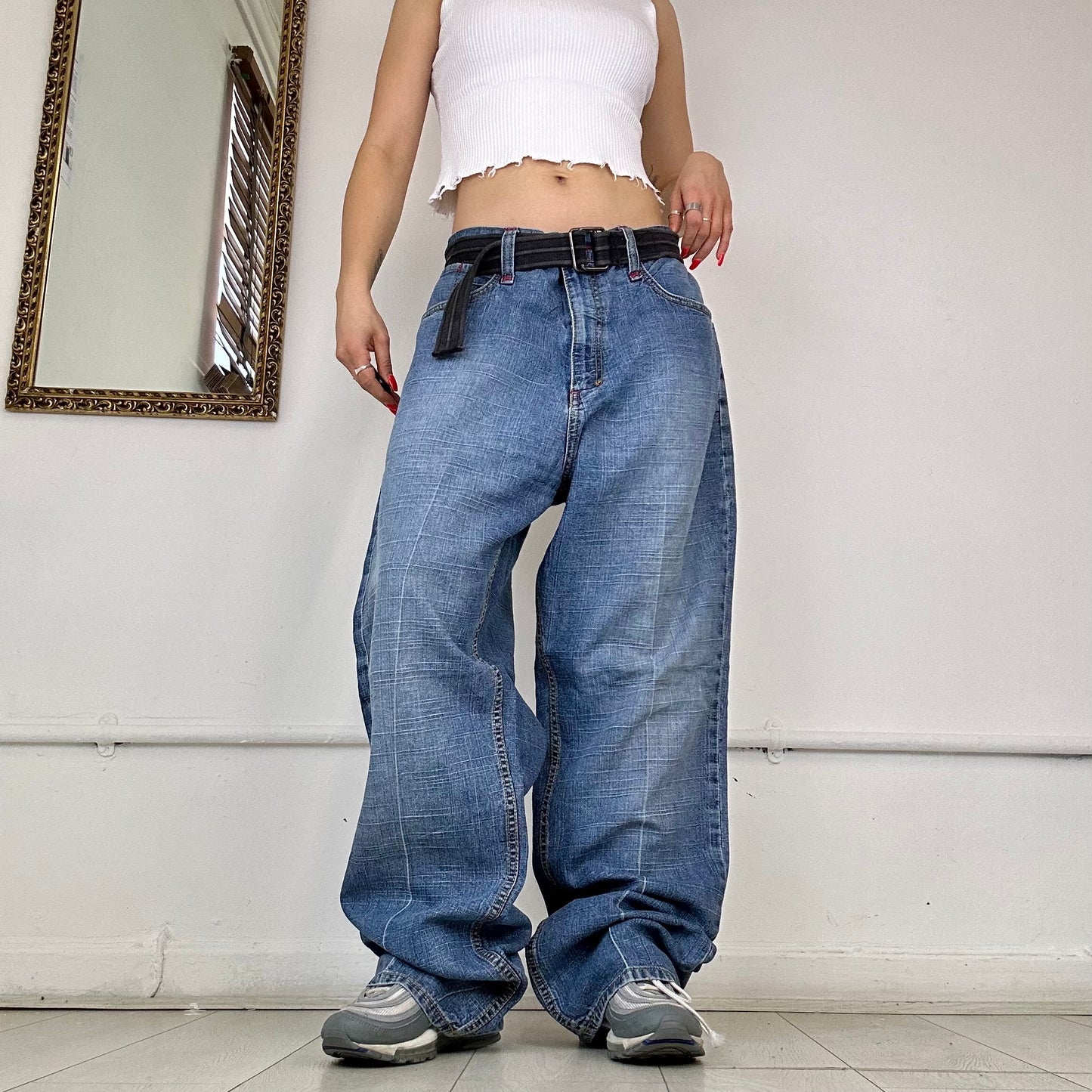 90's baggy jeans by rocawear