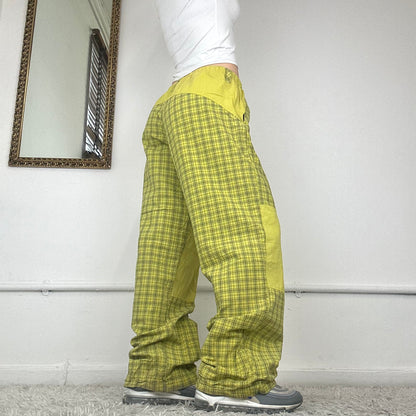 00's checkered cargo trousers