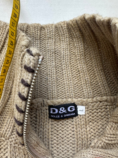 vintage dolce & gabbana knitted quarter zip jumper