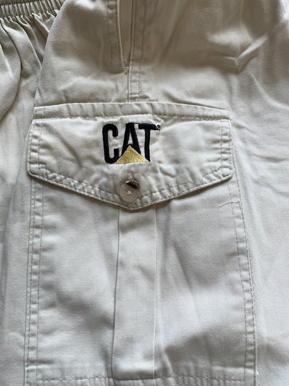 CAT cream cargo shorts