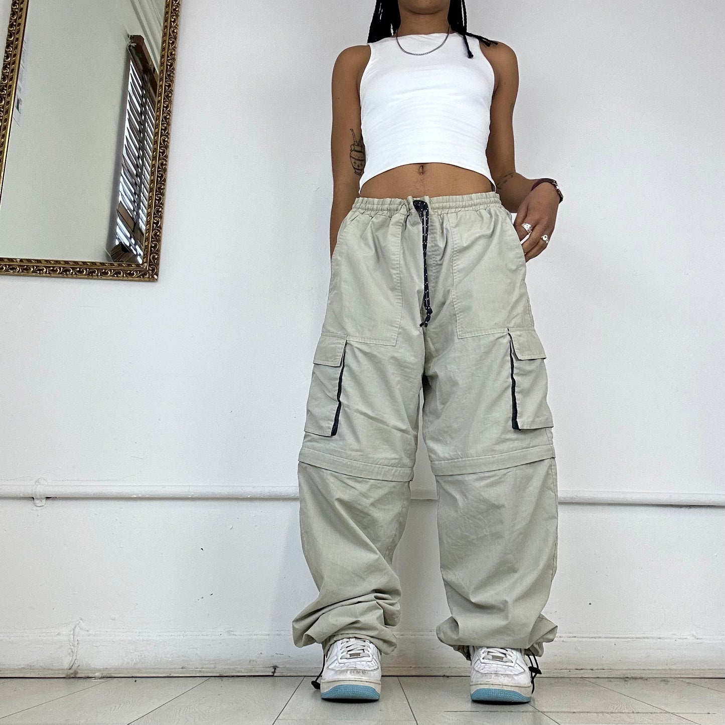 00's baggy cargo trousers/shorts